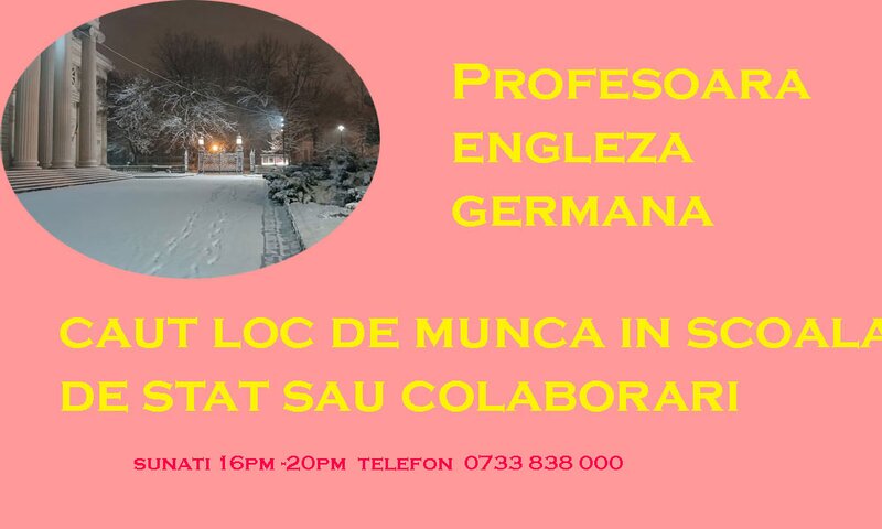 Profesoara engleza -germana